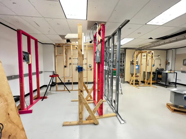 Electrical Wiring Lab at Houston Career Institute - Practice conduit bending and residential wiring