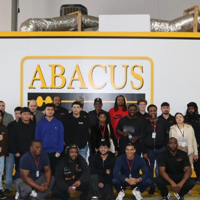 HVAC students at Abacus facility tour